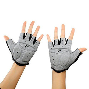 GEARONIC TM New Fashion Cycling Bike Bicycle Motorcycle Shockproof Foam Padded Outdoor Sports Half Finger Short Gloves Riding Gloves Working Gloves