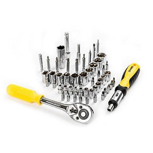 DEKOPRO 168pcs Socket Wrench Auto Repair Tool Combination Package Mixed Tool Set Hand Tool Kit with Plastic Toolbox Storage Case (168PCS)