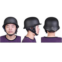 Load image into Gallery viewer, Yescom DOT German Style Motorcycle Half Helmet Open Face Cruiser Chopper Biker Skull Cap Helmet Black M