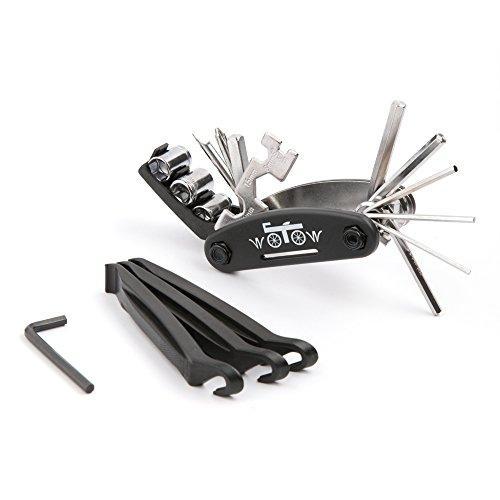 WOTOW 16 in 1 Multi-Function Bike Bicycle Cycling Mechanic Repair Tool Kit With 3 pcs Tire Pry Bars Rods