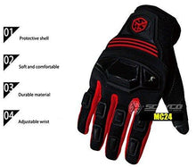 Load image into Gallery viewer, CRAZY AL’S SCOYCO MC24 Motorcycle Gloves Sports Protective Gear Shock Resistant Padded Full Finger Safety Breathable Motorcycle Gloves (M, Red)