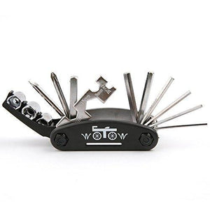 WOTOW 16 in 1 Multi-Function Bike Bicycle Cycling Mechanic Repair Tool Kit With 3 pcs Tire Pry Bars Rods