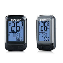 Load image into Gallery viewer, Suaoki Wireless 2.4GHz Transmission Bike Cycling Computer with Cadence Sensor Bicycle Speedometer Odometer Track Calories User A/B Backlight Water Resistant etc 22 Function