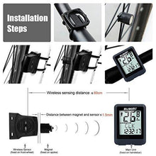 Load image into Gallery viewer, Suaoki Wireless Bike Computer Bicycle Speedometer Bike Odometer with LCD Backlight, 5 Language Displays, Auto Power On/Off Systems, Multi Function for Cycling