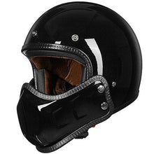 Load image into Gallery viewer, ILM Motorcycle Helmets ATV Dirt Bike Cool Open Face 3/4 Half Helmet With Removable Chin Guard 3 Colors (M, Glossy Black)