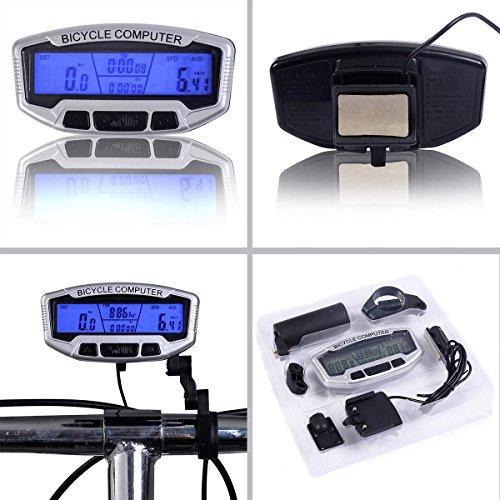 Safstar LCD Bicycle Bike Cycling Computer Odometer Speedometer Velometer With Backlight