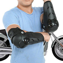 Load image into Gallery viewer, Qiilu 4Pcs Motorcycle Motocross Cycling Elbow Knee Pads Protector Guard Armors Wrist Protective Kneecap Knee Shin Brace Adult Set Black[Black]