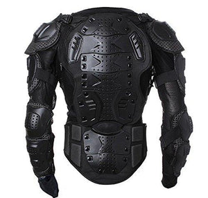 Motorcycle Full Body Armor Protector Pro Street Motocross ATV Guard Shirt Jacket with Back Protection Black XL