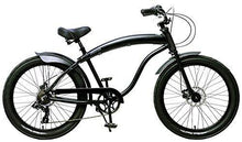 Load image into Gallery viewer, Fito Men&#39;s Modena GT-2 Aluminum Alloy 7-Speed Beach Cruiser Bike, Matte Black, 18&quot; x 26&quot;/One Size