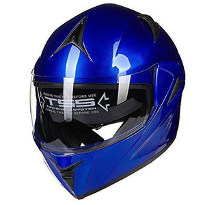 ILM 10 Colors Motorcycle Flip up Modular Helmet DOT (S, Blue)