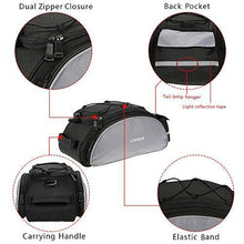 Load image into Gallery viewer, Lixada Bicycle Rack Bag 13L Waterproof Cycling Bike Rear Seat Cargo Bag MTB Road Bike Rack Carrier Trunk Bag Pannier Handbag