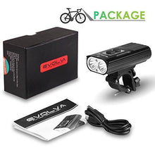 Load image into Gallery viewer, Rechargeable Bike Light Evolva Future Technology 1800 Lumens USB Cree LED Headlight Bicycle Light