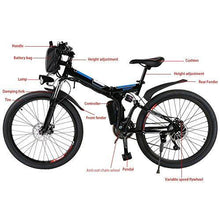 Load image into Gallery viewer, Kaluo Folding Electric Mountain Bike, 26 Inch Wheel, Lithium-Ion Battery, Dual-Suspension and Shimano Gear, 2 Working Mode (US Stock)