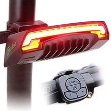 Load image into Gallery viewer, Meilan Smart Bike Tail Light X5 USB Rechargeable with Wireless Remote Turn signals Laser Beams for Moutain Bike,BMX Bike,Road Bicycle and Hybrid Bike 85 Lumens