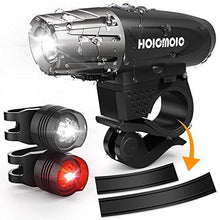 Load image into Gallery viewer, Bike Light Set Hoicmoic Bicycle Headlight USB Rechargeable Powerful 300 Lumens IP65 with 2 Tail Light in White and Red Light for Kids Men Women Safety Raod Cycling