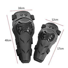 Load image into Gallery viewer, Qiilu 4Pcs Motorcycle Motocross Cycling Elbow Knee Pads Protector Guard Armors Wrist Protective Kneecap Knee Shin Brace Adult Set Black[Black]