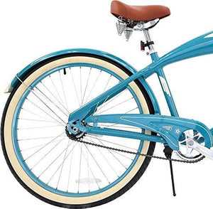 Columbia Superb 5 Star, 26-Inch Men's Retro Beach Cruiser Bike, Teal