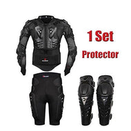 HEROBIKER MC1011 Black Motorcycle Body Armor Motocross Armour Motorcycle Jackets+ Gears Short Pants+protective Motocycle Knee Pad