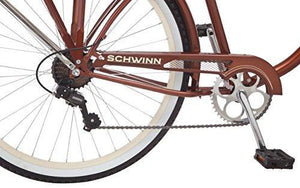 Schwinn Men's Sanctuary 7-Speed Cruiser Bicycle (26-Inch Wheels), Cream/Copper, 18 -Inch