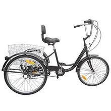 Load image into Gallery viewer, Ridgayard 6 Speed 24 Inch 3 Wheel Adult Tricycle Cruise Cargo Bike with Folding Basket