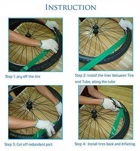 Mountain Bike Tire Liner, Bicycle Tire Protector Compatible with 24" 26" 29"