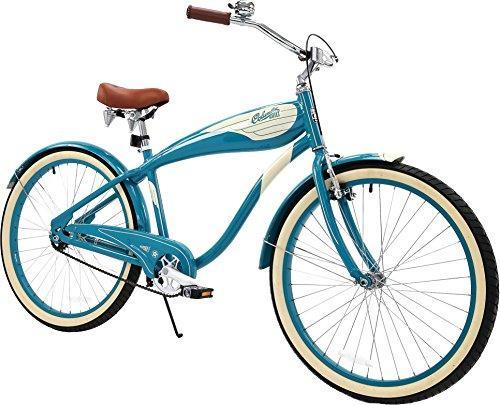 Columbia Superb 5 Star, 26-Inch Men's Retro Beach Cruiser Bike, Teal