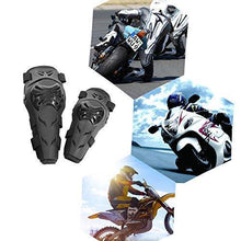 Load image into Gallery viewer, Qiilu 4Pcs Motorcycle Motocross Cycling Elbow Knee Pads Protector Guard Armors Wrist Protective Kneecap Knee Shin Brace Adult Set Black[Black]