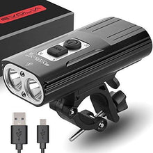 Load image into Gallery viewer, Rechargeable Bike Light Evolva Future Technology 1800 Lumens USB Cree LED Headlight Bicycle Light