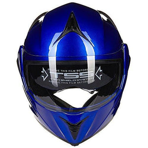 ILM 10 Colors Motorcycle Flip up Modular Helmet DOT (S, Blue)