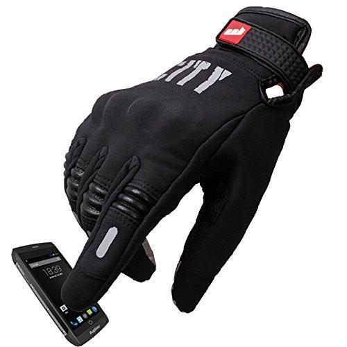 Madbike Stealth Hard Knuckle Motorcycle Gloves Touch Screen Motorbike Powersports Racing Tactical Paintball Black (M)