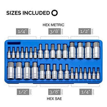 Load image into Gallery viewer, Neiko 10288A Master Hex Bit Socket Set, S2 Steel | 32-Piece Set | SAE and Metric