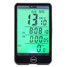 Load image into Gallery viewer, RUNACC Bicycle Wireless Computer Speedometer Bike Odometer Wireless Bicycle Speedometer with LCD Display Screen and Backlight, Suitable for Mountain Bike, Road Bike and Common Bicycle, Black