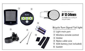 Bicycle 64 LED Turn Signal Lights USB Rechargeable Taillight Waterproof With Wireless Remote Control And Laser Safety Bike Light From Leadbike