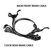 Load image into Gallery viewer, AFTERPARTZ NV-8 Hydraulic Disc Brake Kit for SHIMANO M315 M355 M375 M395 M396 AVID BB5 BB7 800MM Front Brake Cable and 1350MM Rear Brake Cable Black