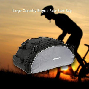 Lixada Bicycle Rack Bag 13L Waterproof Cycling Bike Rear Seat Cargo Bag MTB Road Bike Rack Carrier Trunk Bag Pannier Handbag