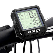 Load image into Gallery viewer, Enkeeo Wired Bike Computer Bicycle Speedometer Bike Odometer with Backlit Display, Current/AVS/MAX Speed Tracking, Auto ON/OFF, Stopwatch Multifunction for Cyling