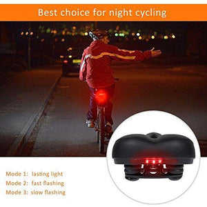 Zacro Bike Seat with LED Taillight,Universal Gel Bike Saddle with Spring and Breathable Design, 1 Mounting Wrench and 1 Screwdriver Included