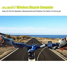 Load image into Gallery viewer, Suaoki Wireless 2.4GHz Transmission Bike Cycling Computer with Cadence Sensor Bicycle Speedometer Odometer Track Calories User A/B Backlight Water Resistant etc 22 Function