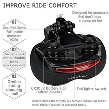 Load image into Gallery viewer, Comfortable Men Women Bike Seat - DAWAY C99 Memory Foam Padded Leather Wide Bicycle Saddle Cushion with Taillight, Waterproof, Dual Spring Designed, Soft, Breathable, Fit Most Bikes, 1 Year Warranty