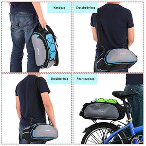 Lixada Bicycle Rack Bag 13L Waterproof Cycling Bike Rear Seat Cargo Bag MTB Road Bike Rack Carrier Trunk Bag Pannier Handbag