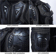 Load image into Gallery viewer, Motorcycle Full Body Armor Protector Pro Street Motocross ATV Guard Shirt Jacket with Back Protection Black XL