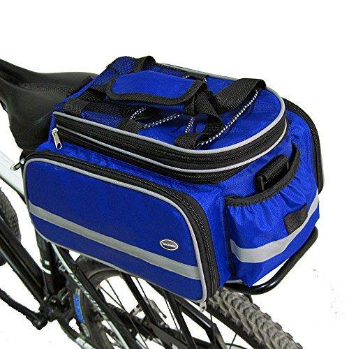 Tancendes Bike Rear Bag thicker rack straps Lengthened Shoulder Strap waterproof Nylon Bicycle Seat Trunk Bag with Raincoat