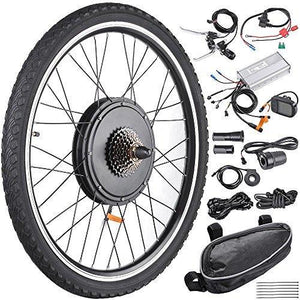 AW 26"x1.75" Rear Wheel Electric Bicycle LCD Display Motor Kit E-Bike Conversion 48V1000W