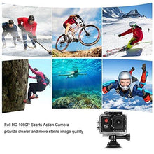 Load image into Gallery viewer, DROGRACE WP200 Sports Action Camera Video Camera Waterproof Digital Cam Car Dash Cam Full HD 1080P 12MP 25fps 30fps Helmet Mount Accessories Camera Kit 2 Inch LCD Screen