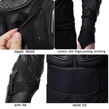 Load image into Gallery viewer, Motorcycle Full Body Armor Protector Pro Street Motocross ATV Guard Shirt Jacket with Back Protection Black XL