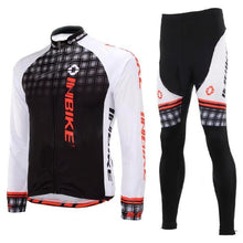 Load image into Gallery viewer, Inbike Outdoor Cycling Polyester + Spandex Jacket + Pants for Men - White + Black