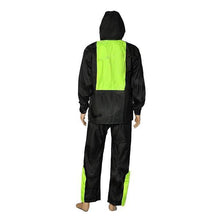 Load image into Gallery viewer, XSX Fashion Adults Motorcycling Waterproof Rain Coat + Pants - Black + Green