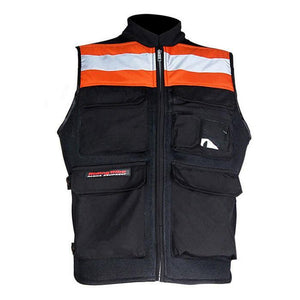 RidingTribe Reflective Waterproof Riding Safety Vest - Black + Orange