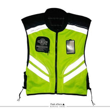 Load image into Gallery viewer, RIDING TRIBE JK-22 Motorcycle Safety Vest - Green + Black