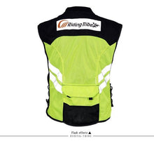 Load image into Gallery viewer, RIDING TRIBE JK-22 Motorcycle Safety Vest - Green + Black